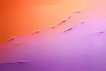 Wall Mural - mixed bright shiny fancy pale orange tone color light purple paint on blank watercolor paper texture