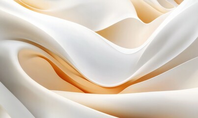 A contemporary graphic design featuring an abstract 3D render on a minimalistic background.