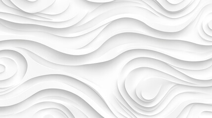 Wall Mural - seamless wave texture pattern background, elegant minimalist design, monochromatic white colors