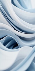 Poster - Abstract Light Blue Flowing Fabric