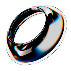 Wall Mural - uneven ring, torus, cone, dispersion glass texture