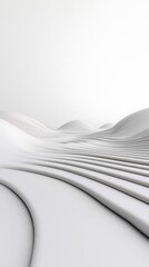 Wall Mural - Abstract, Modern, White, Landscape, Interior, Design, Digital