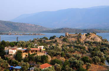 Canvas Print - A view from the Ancient City of Herakleia in Milas, Mugla, Turkey