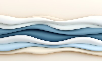 Poster - Abstract wavy layered background