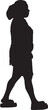 © curto - vector; silhouette; side view of a woman walking