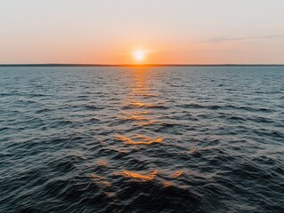 Poster - Calm Sunset over Water, Horizon View