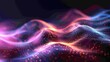 © Niphaphan - Flowing particle wave, abstract tech design, hi-tech big data background for business cards, banners, and brochures