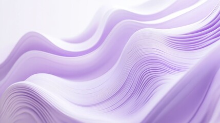 Wall Mural - Abstract purple and white wavy background with flowing lines and smooth gradient