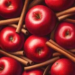 Wall Mural - Harvest Apples with Cinnamon