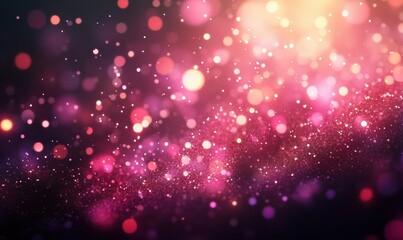 Shimmering pink glitter background with soft bokeh effect ideal for creative designs