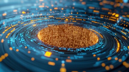 A massive glowing cybersecurity wall constructed of encrypted data streams, floating firewall codes and security algorithms forming an impenetrable digital