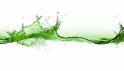 Wall Mural - green water splash