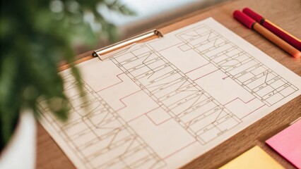 A closeup of a light board with manipulation of genetic strands laid out in various configurations as colorful markers and sticky notes surround the setup indicating possible