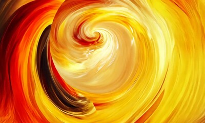 Wall Mural - a swirling vortex of fiery light in vivid orange and yellow tones, creating a sense of intense energ