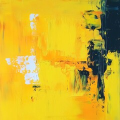 Sticker - Yellow Abstract Expressionism Art