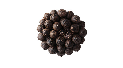 Wall Mural - Black pepper top view, transparent background, clipping path  -  