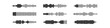 © Vector_King - Podcast sound waves and audio soundwave of voice message records  and mobile phone voice message sound waves vector icons