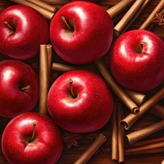 Wall Mural - Apple and Cinnamon Still Life