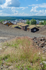 Wall Mural - Sod roof houses in the mining district of Roros, Norway