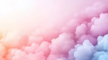 Wall Mural - Colorful pastel cloudscape background.