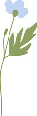 Wall Mural - wildflower branch hand drawn