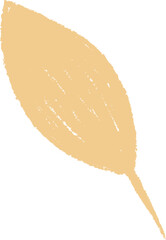 Wall Mural - hand drawn crayon leaf