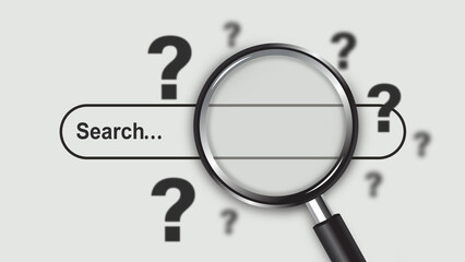 Wall Mural - hand holding search bar magnifying glass
