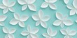 © Artlog Studio - Elegant White Flowers on Mint Green Background: A Minimalist Floral Design