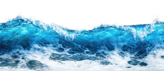 Wall Mural - PNG Higher blue wave border scenery nature splash.