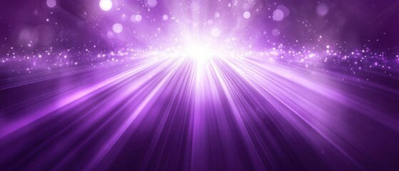Wall Mural - vibrant purple abstract background with light rays, bokeh, and glitter perfect backdrop for fantasy,