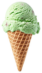 Wall Mural - PNG Real green icecream cone dessert food photography.