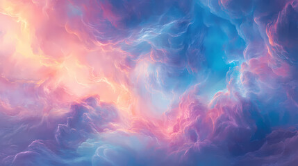 Poster - breathtaking panoramic sunrise iridescent sky