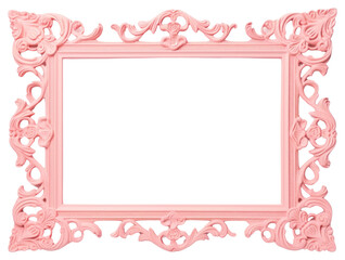 Wall Mural - PNG Vintage frame pink decorative.