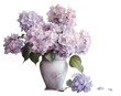 © Rawpixel.com - PNG Close up on pale puple hydrangea in vase blossom flower lilac.
