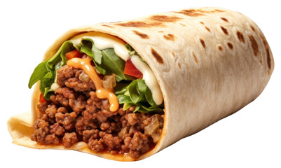 Canvas Print - PNG Taco burrito food sandwich wrap.