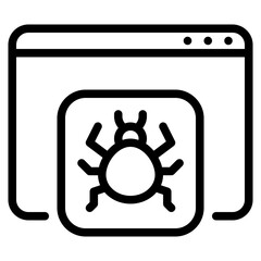 Minimalist Debugging Icon for Software Development