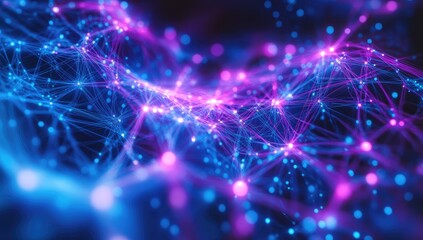Poster - Abstract network connections in vibrant colors