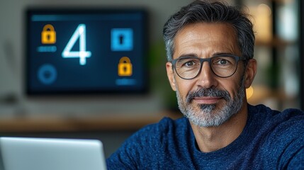 Wall Mural - hands of a professional working on a laptop computer in a high tech futuristic office setting with d