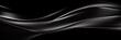 © Linda Space - Abstract background featuring flowing black and silver waves in panoramic style