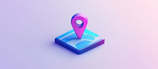 Wall Mural - 3d map marker icon