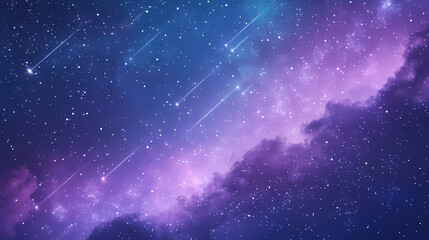 Wall Mural - meteor purple blue shower