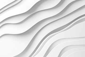 Poster - Elegant White Waves on Smooth Surface Creating Serene Atmosphere