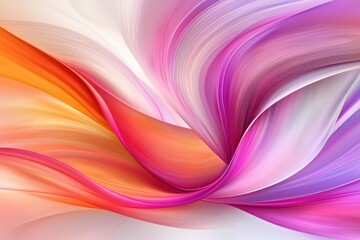 Wall Mural - colorful abstract waves of silk with smooth gradient textures