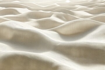 Wall Mural - serene white textured fabric waves under soft natural light