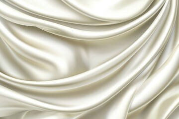 Wall Mural - elegant soft cream satin fabric flowing background texture