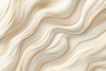 Wall Mural - textured waves of cream tones in modern abstract design