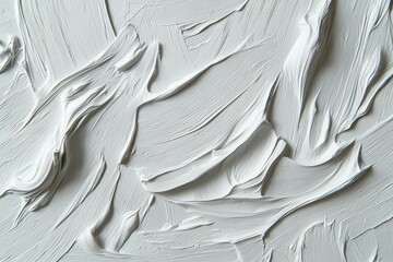Wall Mural - textured white paint abstract background with brush strokes