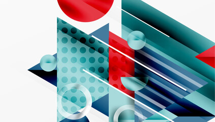 Modern geometric background - overlapping triangles with smooth gradients and semi-transparency