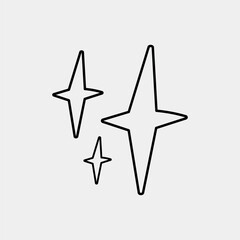 Wall Mural - minimalist star sparkle icon design vector