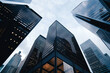© amirhamzaaa - Modern Business Buildings with Glass Facades in Urban Cityscape
